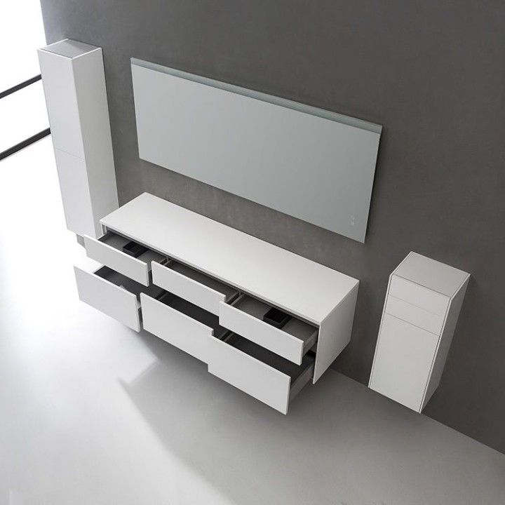 Koupelnový nábytek – set StoneArt Venice VE-1800pro tmavě šedý 180×52