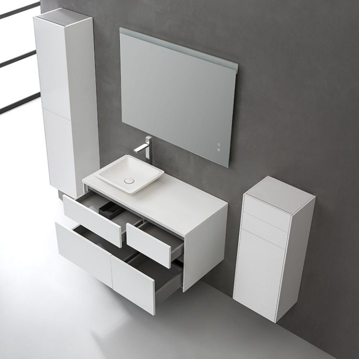 Koupelnová skříňka StoneArt Venice VE-1010pro-2 tmavě šedá 100×52 levé