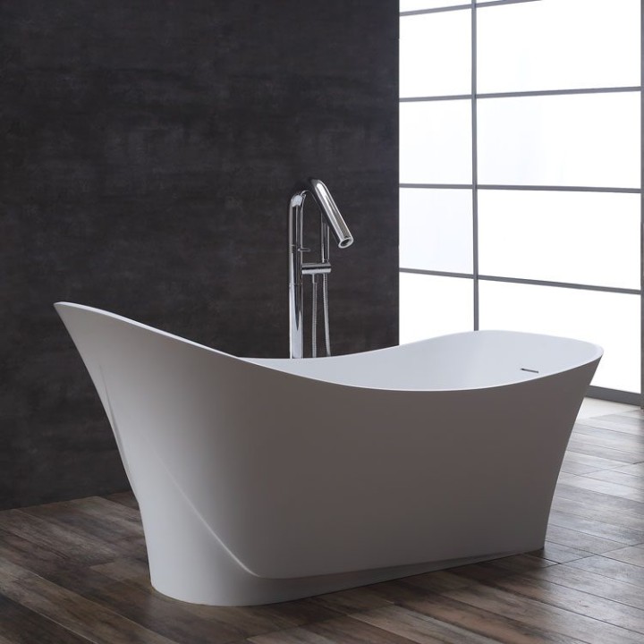 Volně stojící vana StoneArt BS-501 bílá 165×74 matná