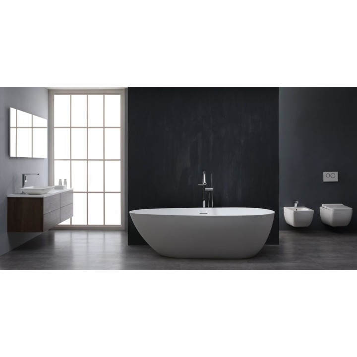 Volně stojící vana StoneArt BS-505 bílá 171×85 matná