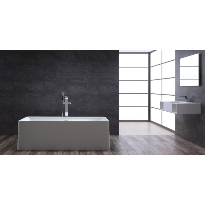 Volně stojící vana StoneArt BS-509 bílá 181×82 matná