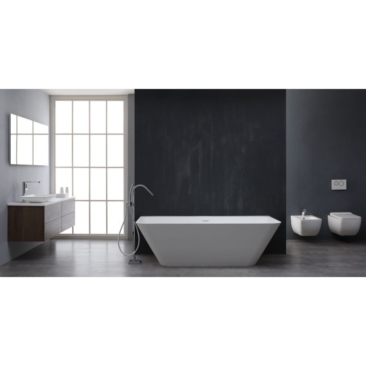 Volně stojící vana StoneArt BS-519 bílá 180×85 matná