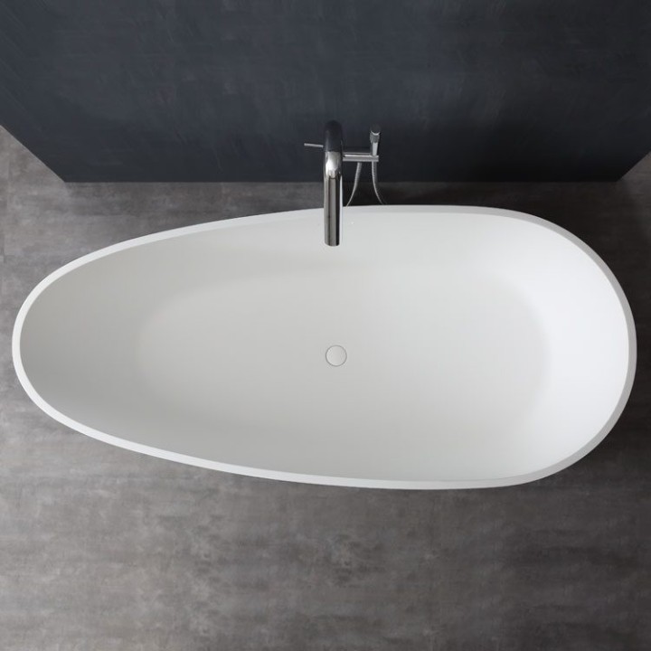 Volně stojící vana StoneArt BS-525 bílá 185×83 lesklá
