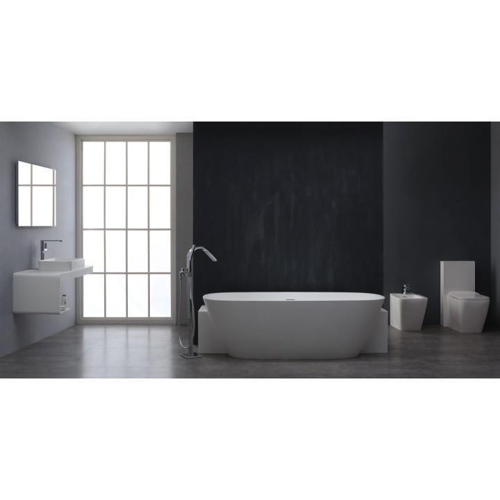 Volně stojící vana StoneArt BS-529 bílá 185×81 matná