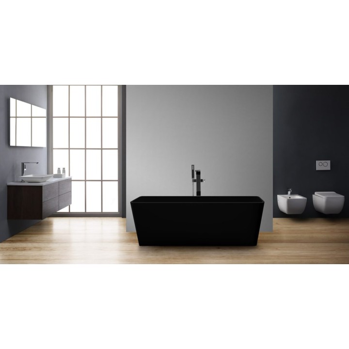 Volně stojící vana StoneArt BS-551 černá 170×80 matná