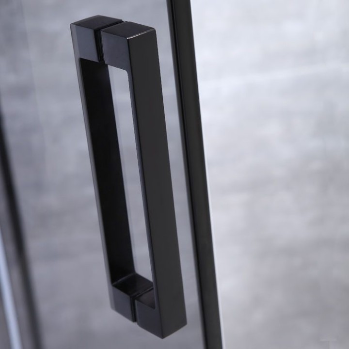 Sprchový kout EAGO AWT LBS1005-B černý 100×100 levé provedení