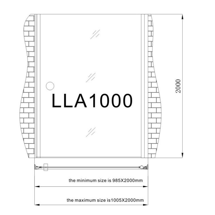 Sprchové dveře EAGO AWT LLA1000 100×200