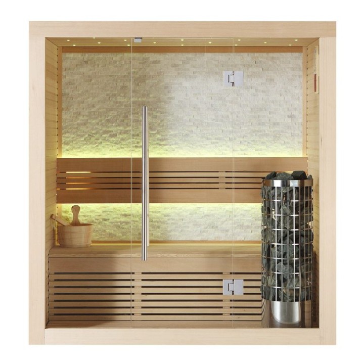 Finská sauna EAGO AWT E1103C hemlock 120×105 6,8 kW Cilindro