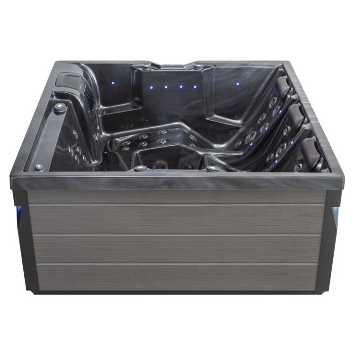 Venkovní vířivka EAGO AWT IN-402 premium CloudyBlack 200×200 šedá