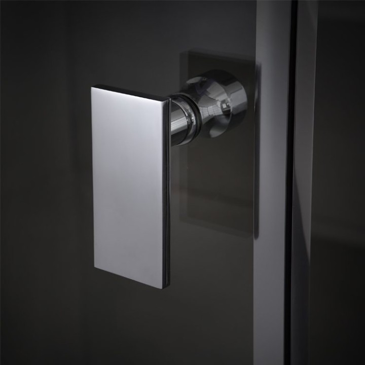 Parní sprchový box EAGO AWT LD106F15 černý 100×100 levé provedení