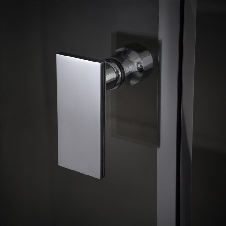Parní sprchový box EAGO AWT LD106F15 stříbrný 100×100 pravé provedení