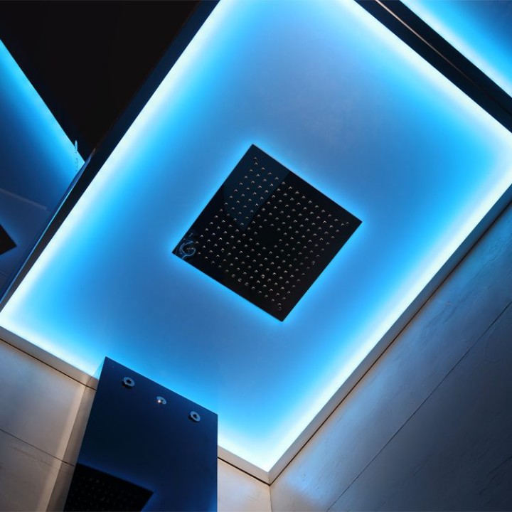 Parní sprchový box EAGO AWT LD111F15 černý 150×90 pravé provedení