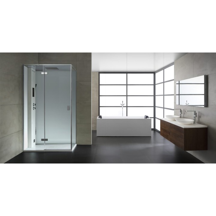 Parní sprchový box EAGO AWT LD207F15 bílý 120×90 levé provedení
