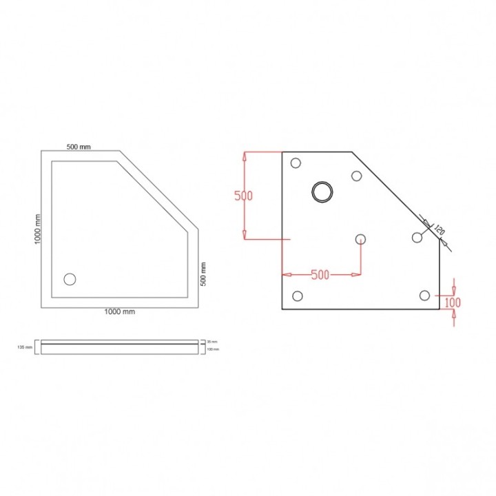 Sprchová vanička Mocoori 90x90