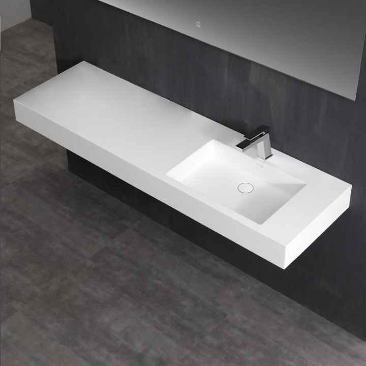 Umyvadlo StoneArt LP4516R z minerálního kamene bílé 160×48 lesklé re
