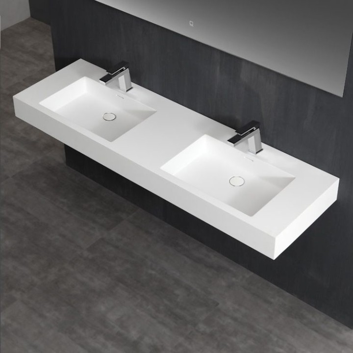 Umyvadlo StoneArt LP4516 z minerálního kamene bílé 160×48 lesklé