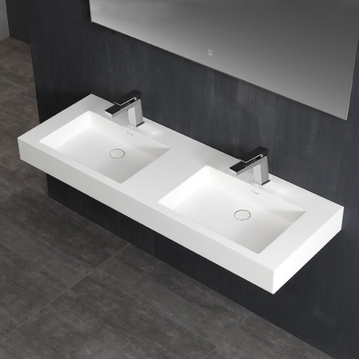 Umyvadlo StoneArt LP4516 z minerálního kamene bílé 160×48 matné