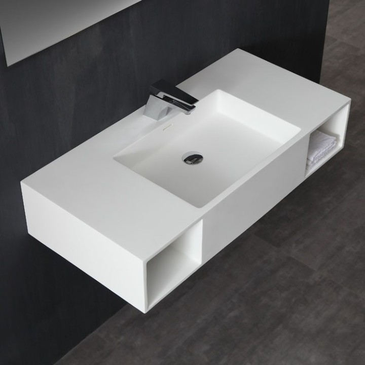 Umyvadlo StoneArt LQ710 bílé 100×48 matné