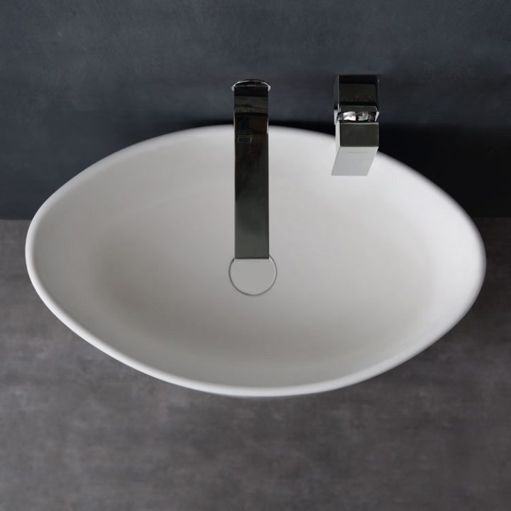 Volně stojící umyvadlo StoneArt LZ503 bílé 60×37 lesklé
