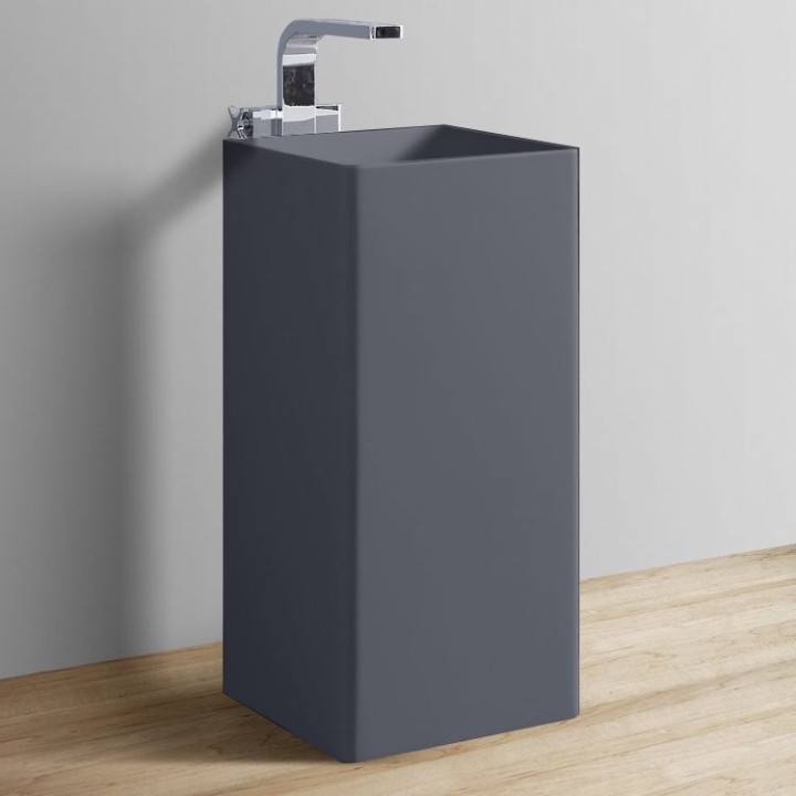 Volně stojící umyvadlo StoneArt LZ507 betonově šedé 40×40 matné