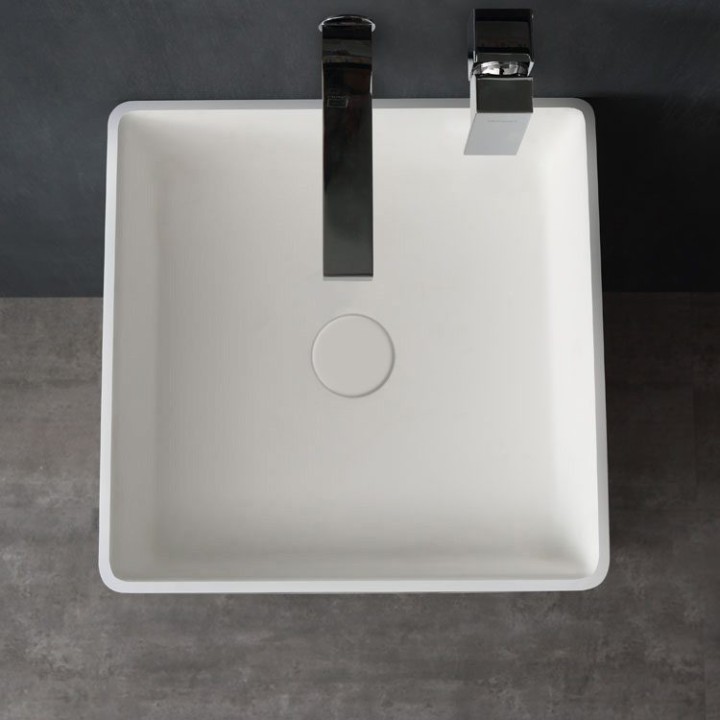 Volně stojící umyvadlo StoneArt LZ507 bílé 40×40 lesklé
