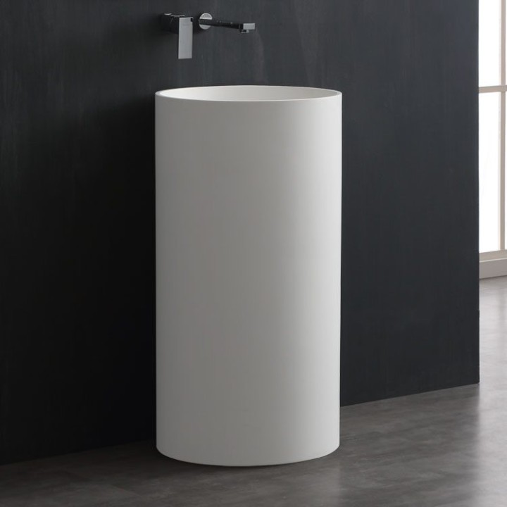 Volně stojící umyvadlo StoneArt LZ508 bílé 45×45 matné