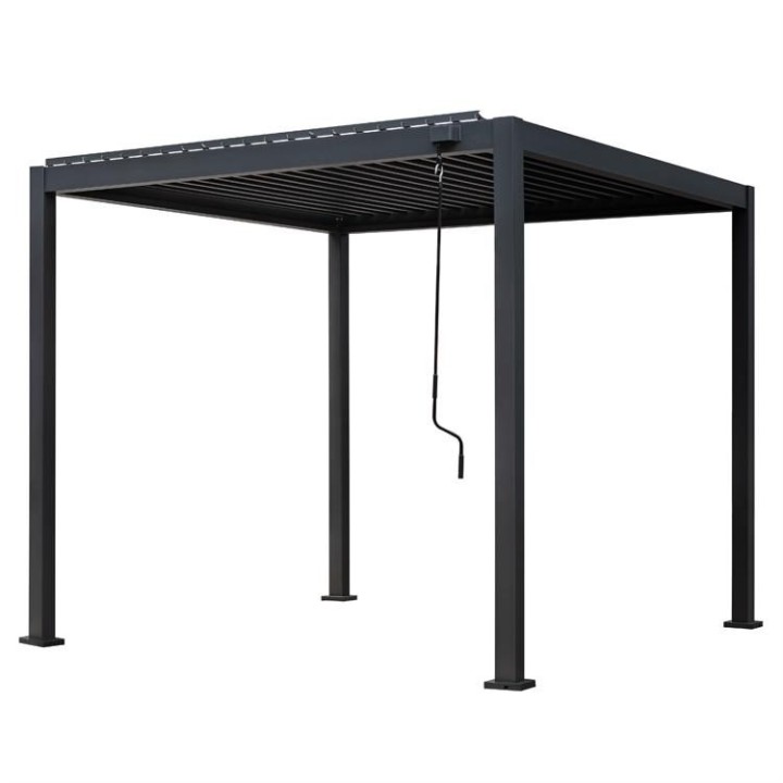 Pergola EAGO AWT P2-3A basic antracitová 3x3m s Handkurbel