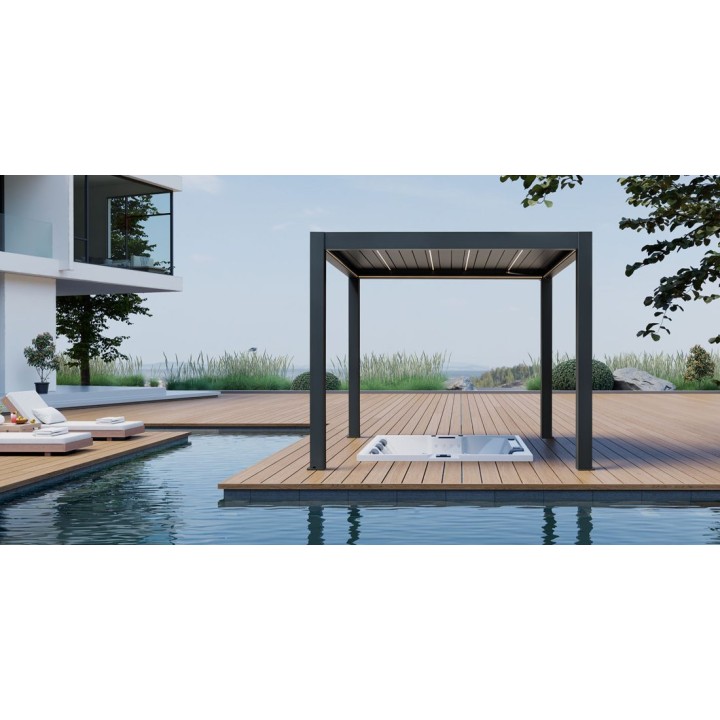 Pergola EAGO AWT P8-3A extreme antracit 3×3 m elektrická