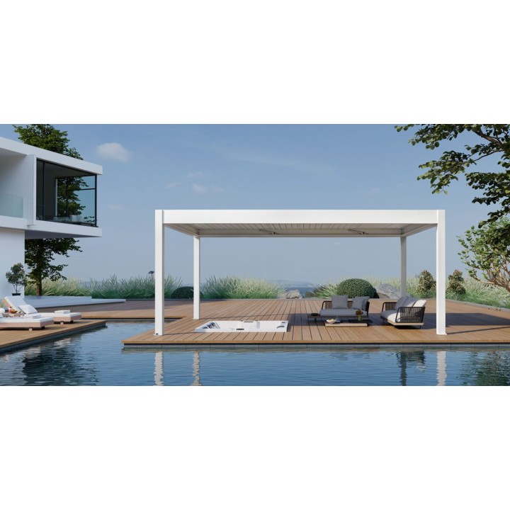 Pergola EAGO AWT P8-4B extreme bílá 4×6 m elektrická