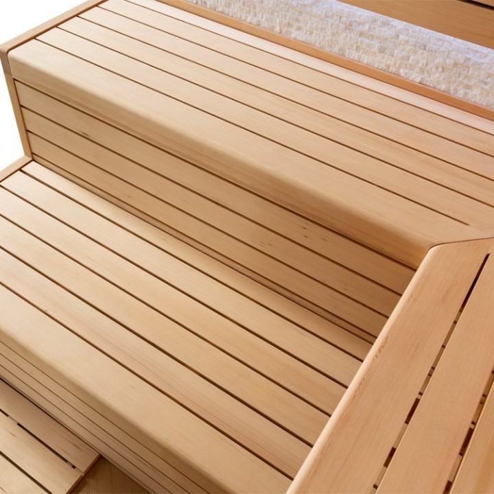 Finská sauna EAGO AWT E1601B hemlock 200×200 9 kW Virta