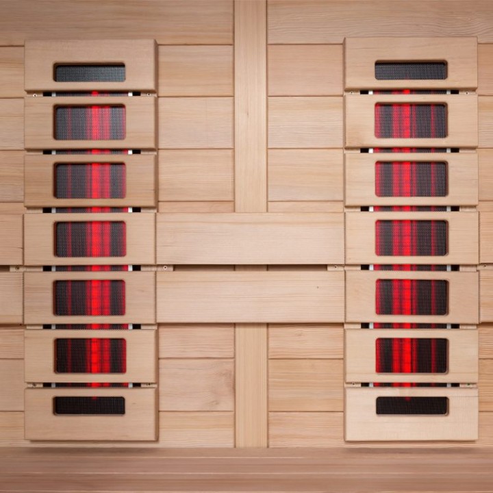 Finská sauna EAGO AWT E1614C-IR hemlock 160×150 6,8 kW Cilindro
