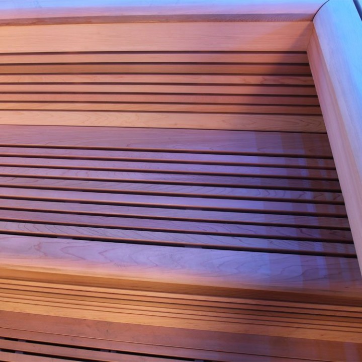 Finská sauna EAGO AWT B1242B červený cedr 200×200 9 kW EOS BiO-Max