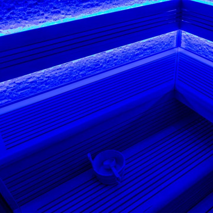 Finská sauna EAGO AWT E1101A hemlock 220×220 9 kW Cilindro