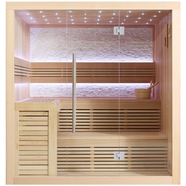 Finská sauna EAGO AWT E1102B hemlock 200×170 bez kamen