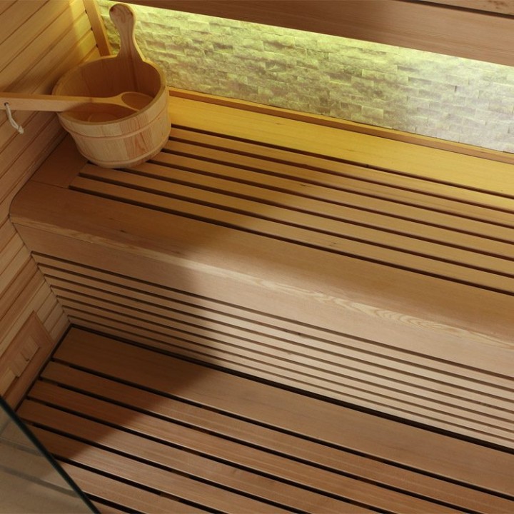 Finská sauna EAGO AWT E1103C hemlock 120×105 bez kamen