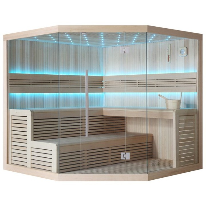 Finská sauna EAGO AWT E1111A hemlock 220×220 bez kamen