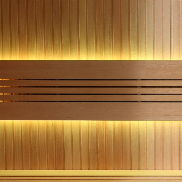 Finská sauna EAGO AWT E1113A hemlock 180×105 4,5 kW TheWall