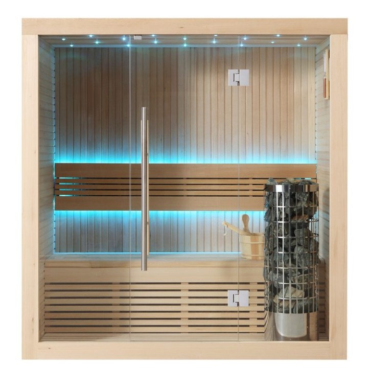 Finská sauna EAGO AWT E1113A hemlock 180×105 6,8 kW Cilindro