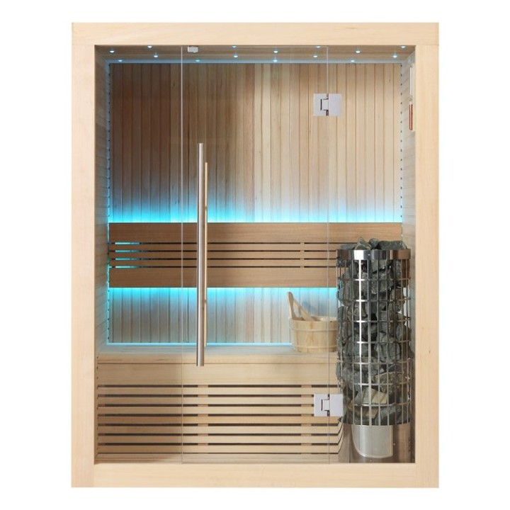 Finská sauna EAGO AWT E1113C hemlock 120×105 6,8 kW Cilindro
