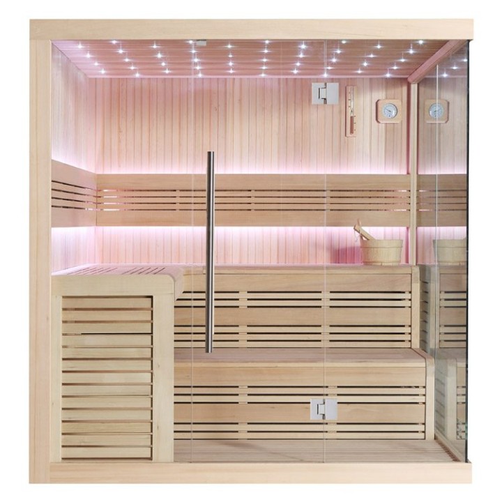 Finská sauna EAGO AWT E1115C hemlock 180×180 bez kamen