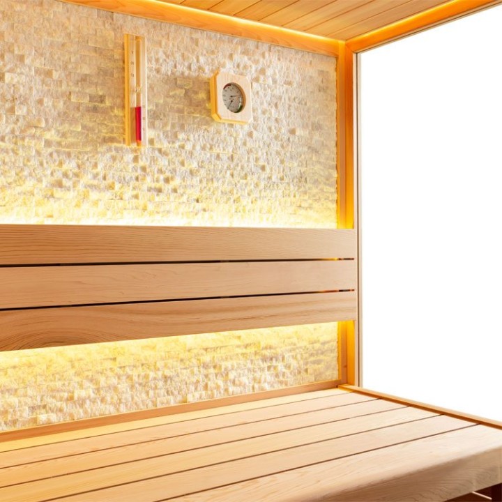 Finská sauna EAGO AWT E1601B červený cedr 200×200 9 kW Virta