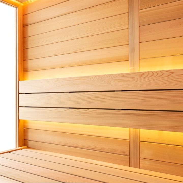 Finská sauna EAGO AWT E1602C červený cedr 180×160 bez kamen