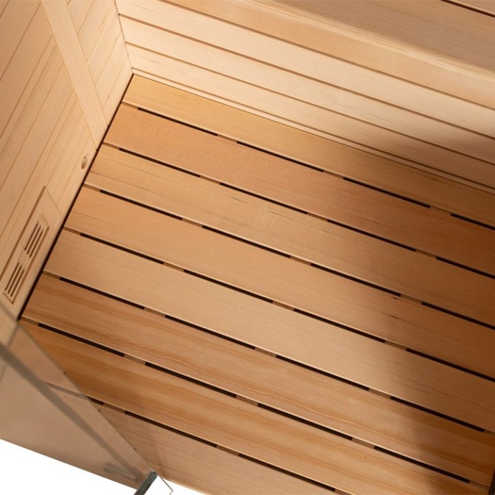 Finská sauna EAGO AWT E1603XL hemlock 240×200 9 kW Cilindro
