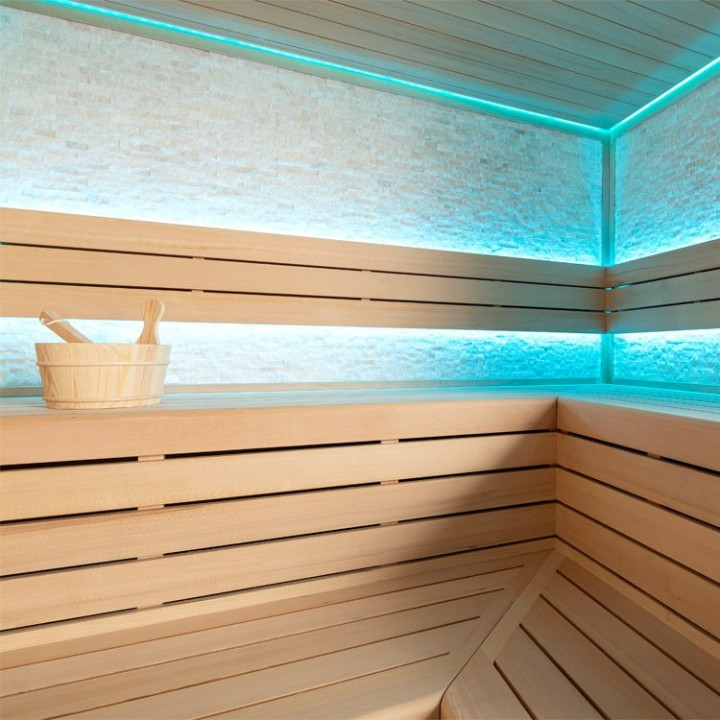 Finská sauna EAGO AWT E1603XL hemlock 240×200 bez kamen