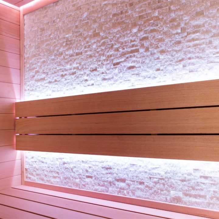 Finská sauna EAGO AWT E1604A hemlock 200×160 9 kW TheWall