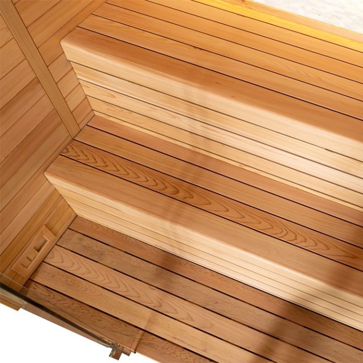 Finská sauna EAGO AWT E1604B červený cedr 180×150 6,8 kW Cilindro