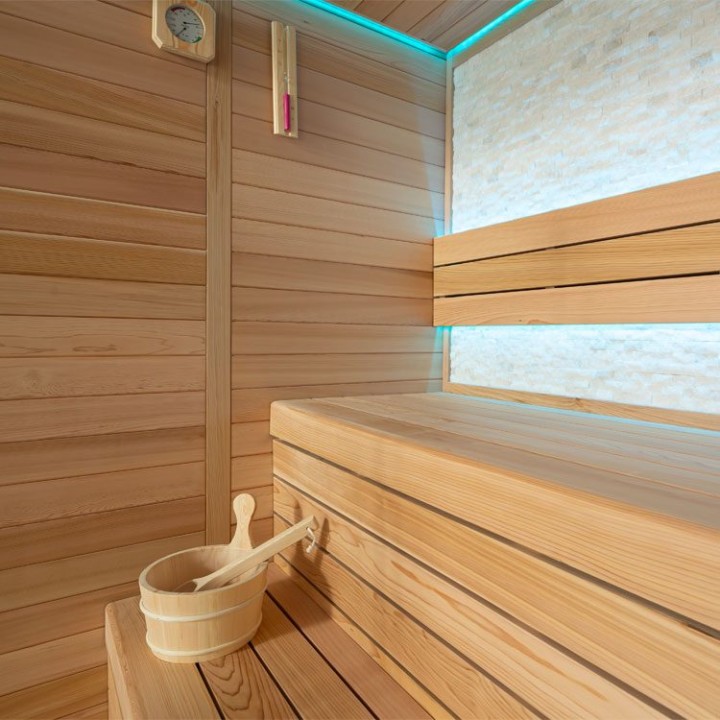 Finská sauna EAGO AWT E1604B červený cedr 180×150 bez kamen