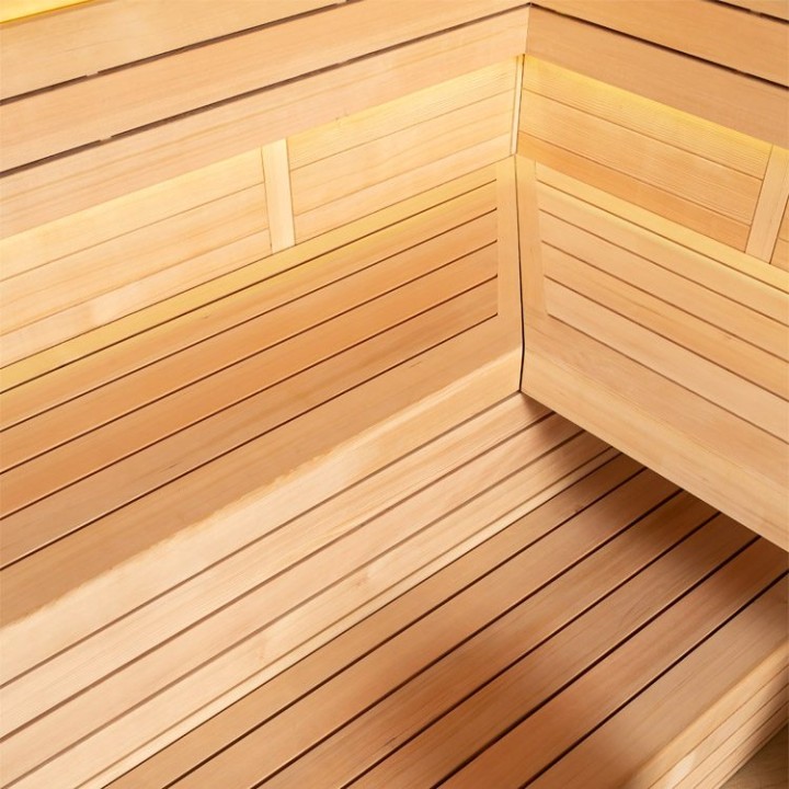 Finská sauna EAGO AWT E1611B hemlock 200×200 bez kamen