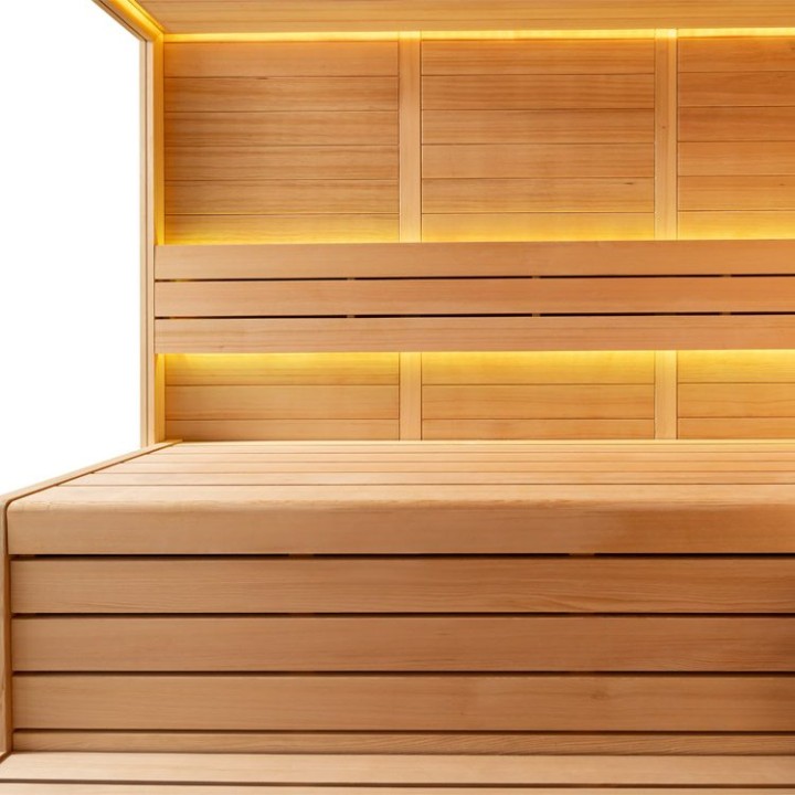 Finská sauna EAGO AWT E1611C hemlock 180×180 bez kamen