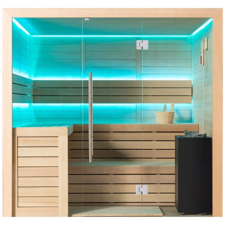 Finská sauna EAGO AWT E1612A hemlock 220×200 bez kamen
